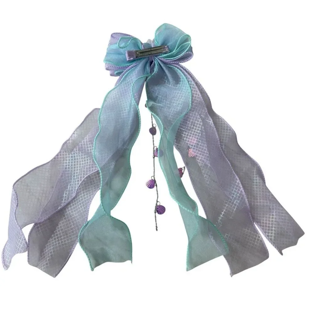 Seashell Starfish Mermaid Bow Hair clip girls
